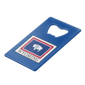 Wyoming Creditkaart Flessenopener (Voorkant Gekanteld)