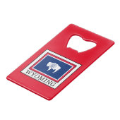 Wyoming Creditkaart Flessenopener (Voorkant Gekanteld)