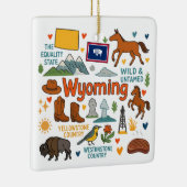 Wyoming Custom Family Trip Christmas Keramisch Ornament (Rechts)
