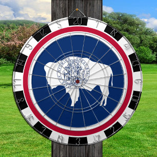 Wyoming Dartboard USA & Wyoming Flag/game board Dartbord