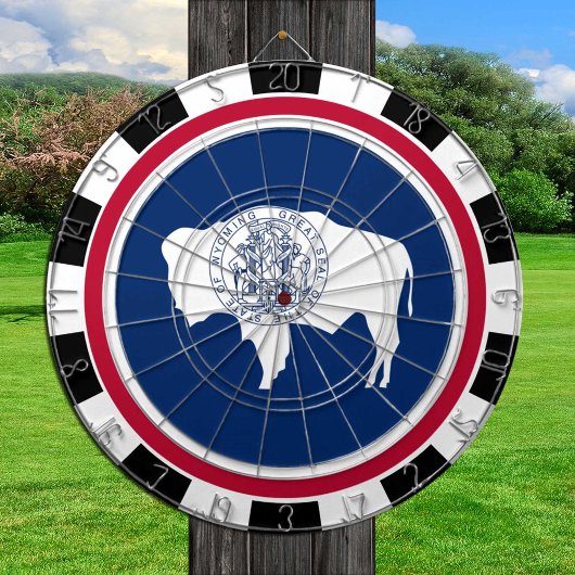 Wyoming Dartboard USA & Wyoming Flag/game board Dartbord
