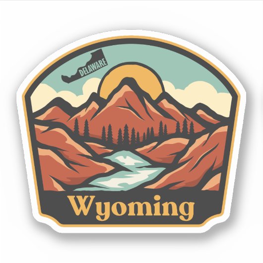 Wyoming, Delaware Sticker (Voorkant)