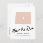 WYOMING Destination Weddenschap OM HET EVEN WELKE Aankondigingskaart (Voorkant / Achterkant)