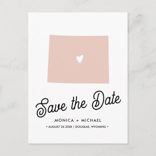 WYOMING Destination Weddenschap OM HET EVEN WELKE Aankondigingskaart (Voorkant)
