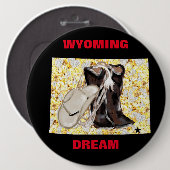 WYOMING DREAM RONDE BUTTON 6,0 CM (Voorkant /achterkant)