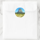 Wyoming, Duivels Toren Ronde Sticker (Tas)