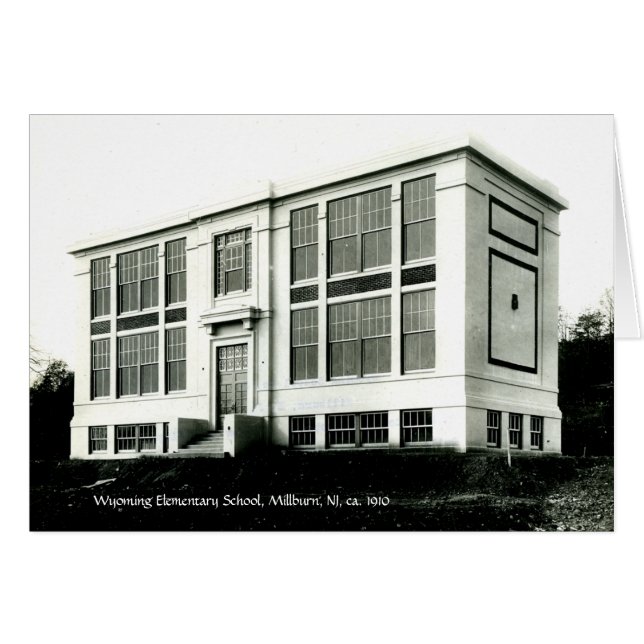 Wyoming Elementary School Millburn NJ c 1910 Card (Voorkant Horizontaal)