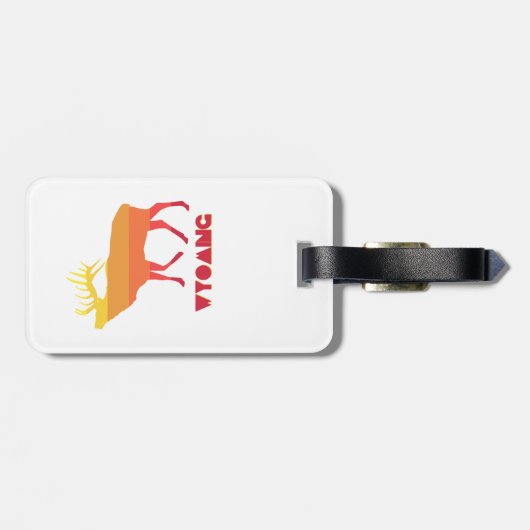 Wyoming Elk Bagagelabel (Achterkant horizontaal)