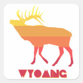 Wyoming Elk Vierkante Sticker (Voorkant)