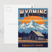 Wyoming Equality State Briefkaart (Voorkant / Achterkant)