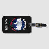 WYOMING EQUALITY STATE FLAG BAGAGELABEL (Voorkant (horizontaal))