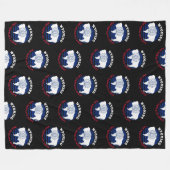 WYOMING EQUALITY STATE FLAG FLEECE DEKEN (Voorkant (Horizontaal))