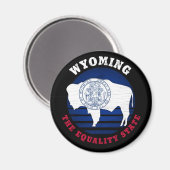 WYOMING EQUALITY STATE FLAG MAGNEET (Voorkant / Achterkant)