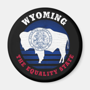 WYOMING EQUALITY STATE FLAG MAGNEET