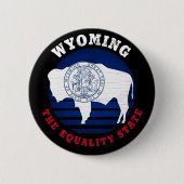 WYOMING EQUALITY STATE FLAG RONDE BUTTON 5,7 CM (Voorkant)