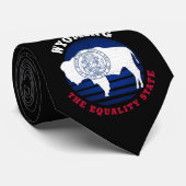 WYOMING EQUALITY STATE FLAG STROPDAS (Opgerold)