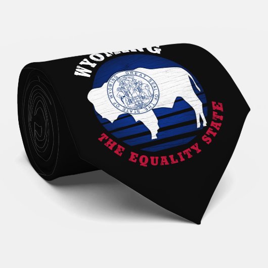 WYOMING EQUALITY STATE FLAG STROPDAS (Opgerold)