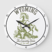 Wyoming Equality State Horse  Grote Klok (Voorkant)