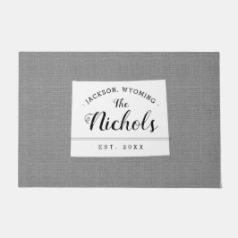 Wyoming Familie Monogram Staat Deurmat