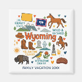 Wyoming Family Vacation Keepsake Custom Magnet (Voorkant)
