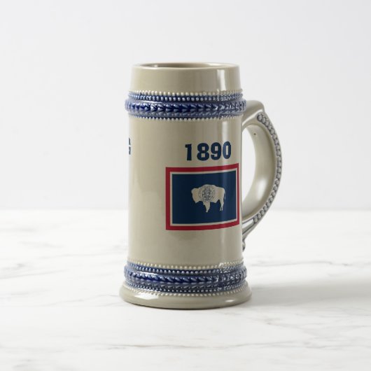 Wyoming Flag Beer Stein Bierpul (Voorkant rechts)