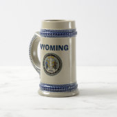 Wyoming Flag Beer Stein Bierpul (Voorkant links)