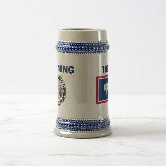 Wyoming Flag Beer Stein Bierpul (Center)