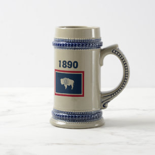 Wyoming Flag Beer Stein Bierpul