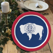 Wyoming Flag borden, feest, sport, Wyoming Papieren Bordje