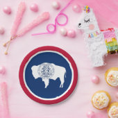 Wyoming Flag borden, feest, sport, Wyoming Papieren Bordje (Feest)