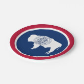 Wyoming Flag borden, feest, sport, Wyoming Papieren Bordje (Gekanteld)