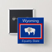 Wyoming Flag Button (Voorkant /achterkant)