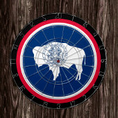 Wyoming Flag Dartboard & Wyoming/USA game board Dartbord