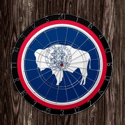 Wyoming Flag Dartboard & Wyoming/USA game board Dartbord