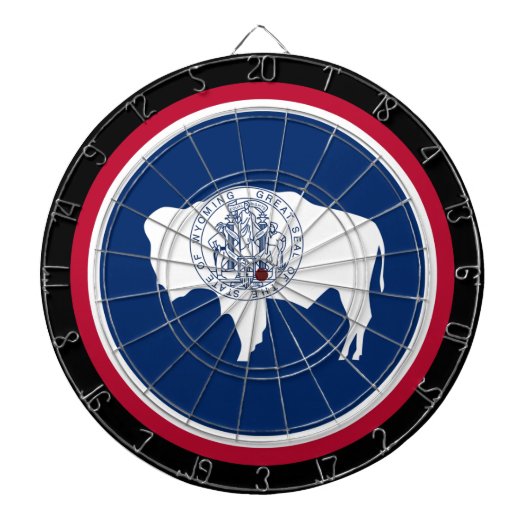 Wyoming Flag Dartboard & Wyoming/USA game board Dartbord (Voorkant)