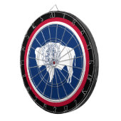Wyoming Flag Dartboard & Wyoming/USA game board Dartbord (Voorkant Rechts)