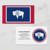 Wyoming Flag Elegant Visitekaartjes/VS Visitekaartje (Voorkant / Achterkant)