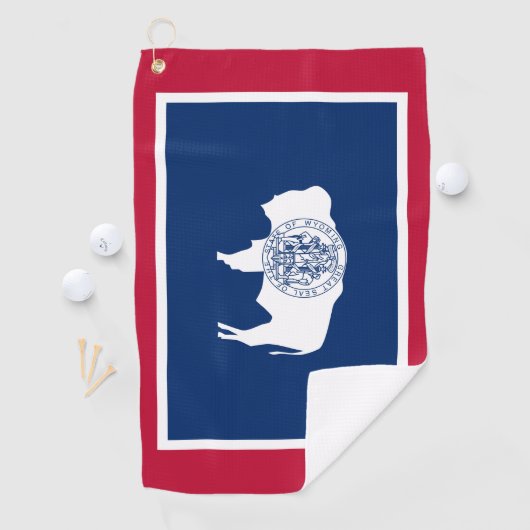 Wyoming Flag Golfhanddoek (Insitu)