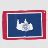 Wyoming Flag Golfhanddoek (Horizontaal)