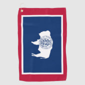 Wyoming Flag Golfhanddoek (Voorkant)
