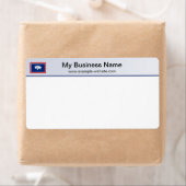 Wyoming Flag Header Verzendlabel (Insitu)