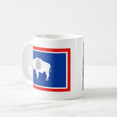 Wyoming Flag + Kaart Mok (Voorkant links)