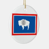 Wyoming Flag Keramisch Ornament (Rechts)