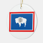 Wyoming Flag Keramisch Ornament (Links)