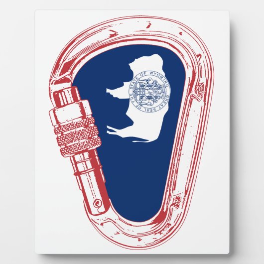 Wyoming Flag Klim Carabiner Fotoplaat (Voorkant)