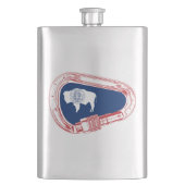 Wyoming Flag Klim Carabiner Heupfles (Voorkant)