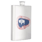 Wyoming Flag Klim Carabiner Heupfles (Rechts)