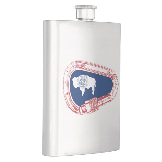 Wyoming Flag Klim Carabiner Heupfles (Rechts)