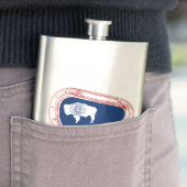Wyoming Flag Klim Carabiner Heupfles (Voorbeeld)
