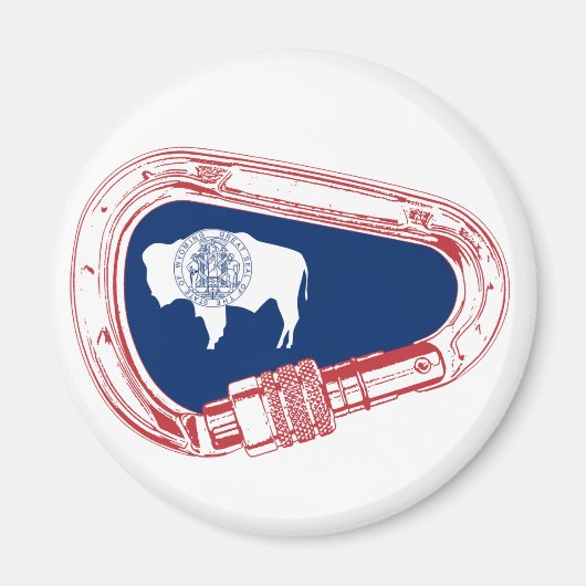 Wyoming Flag Klim Carabiner Magneet (Voorkant)